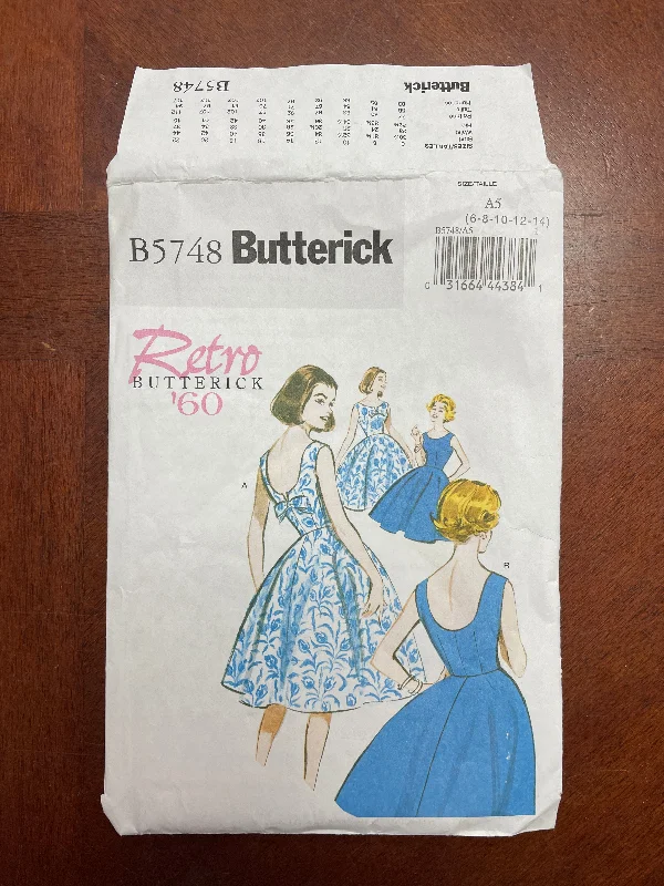 1960 Reproduction Butterick 5748 Pattern - Dress FACTORY FOLDED Tunics Top rated