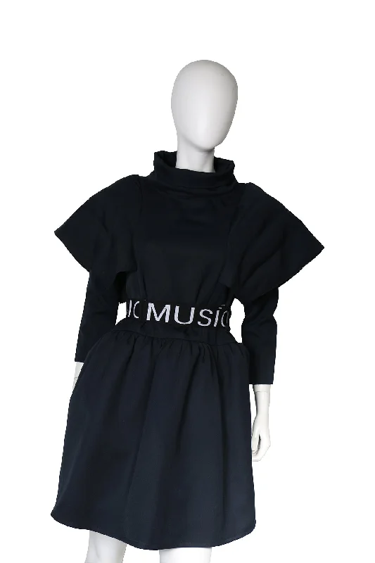 Navy couture structured dress Tunics Evening elegant