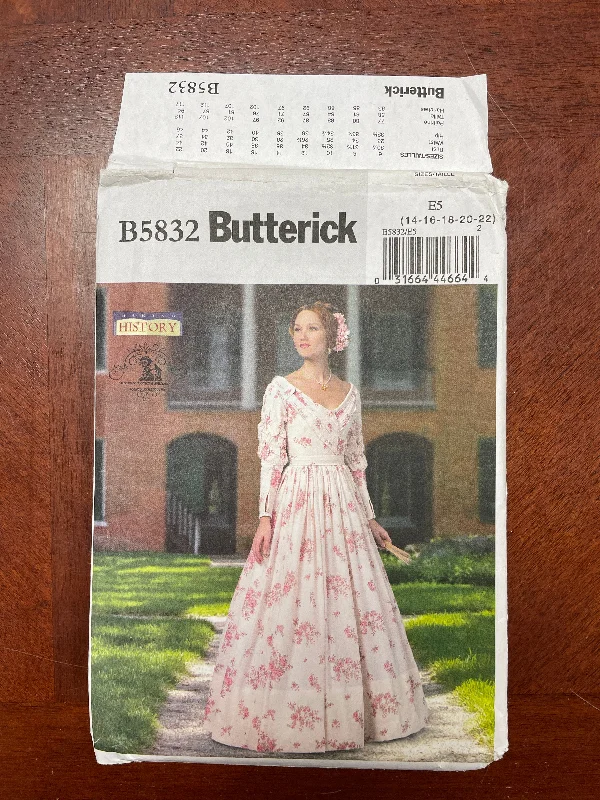 2012 Butterick 5832 Sewing Pattern - 19th Century Dress FACTORY FOLDED Tunics Prom sequined