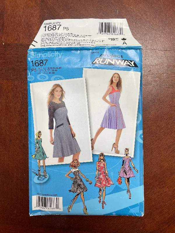 2013 Simplicity 1687 Pattern - Dress FACTORY FOLDED Tunics Essential wardrobe