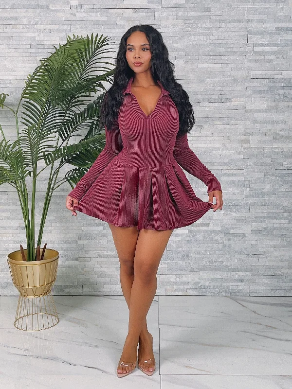 2492XH- RIBBED COLLAR DRESS (PLUS) Bodycon Club Sequined