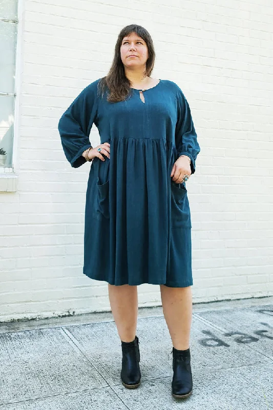 Romey Gathered Dress & Top (sizes 16 - 34) Tunics Fall fleece