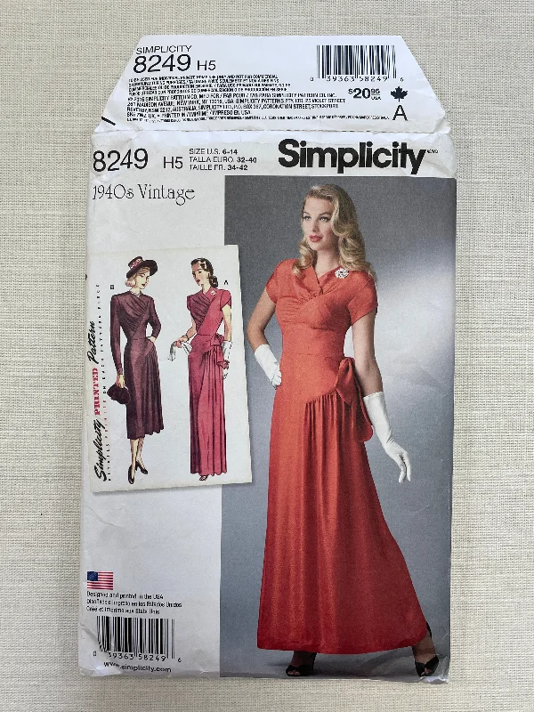 SALE 1940's Simplicity 8249 Reproduction Pattern - Dress FACTORY FOLDED Tunics Cozy comfortable