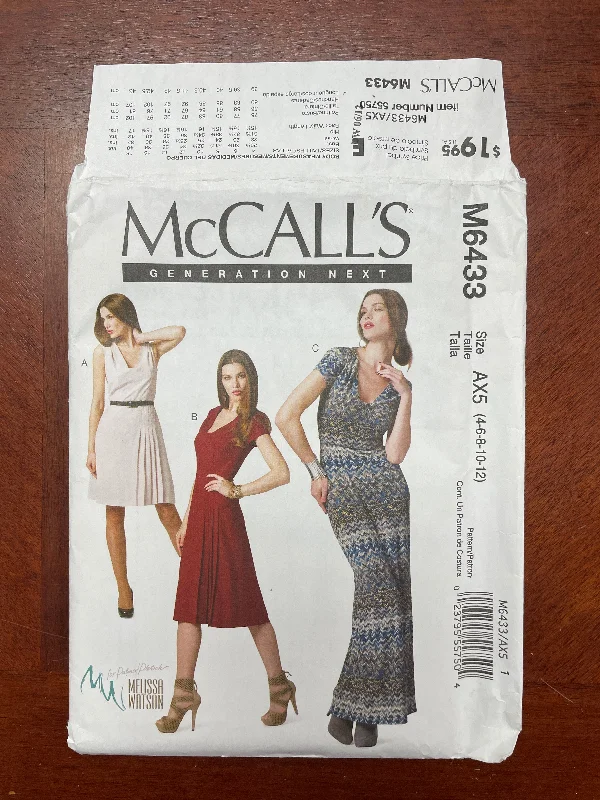 2011 McCall's 6433 Pattern - Dress FACTORY FOLDED Tunics Handmade artisanal