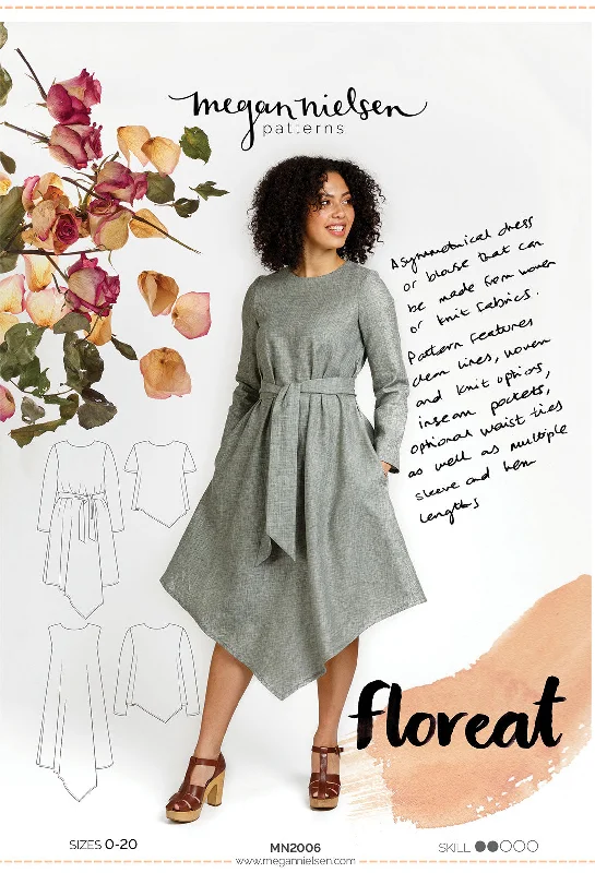 Floreat Dress & Top - Sewing Pattern | Megan Nielsen Tunics Stylish elegant