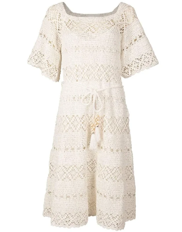 Ivory Cassia Crochet Dress Casual Short Summer