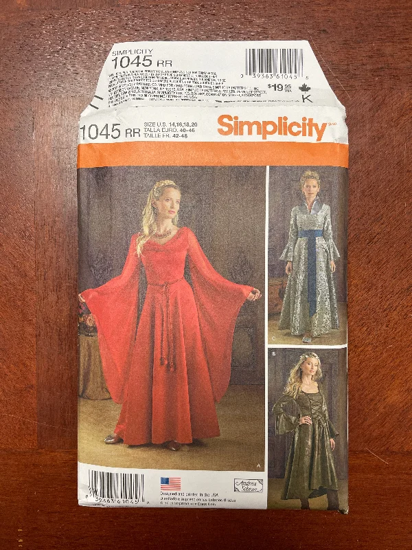 2015 Simplicity 1045 Sewing Pattern - Costume Dress FACTORY FOLDED Tunics Wedding white