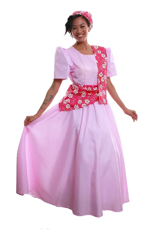 WS19 - Balintawak Gina Dress Pink - Filipiniana Tunics Distressed trendy