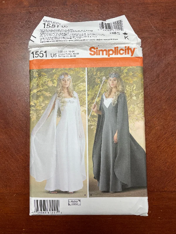 2013 Simplicity 1551 Sewing Pattern - Costume Dress FACTORY FOLDED Tunics Bridal satin