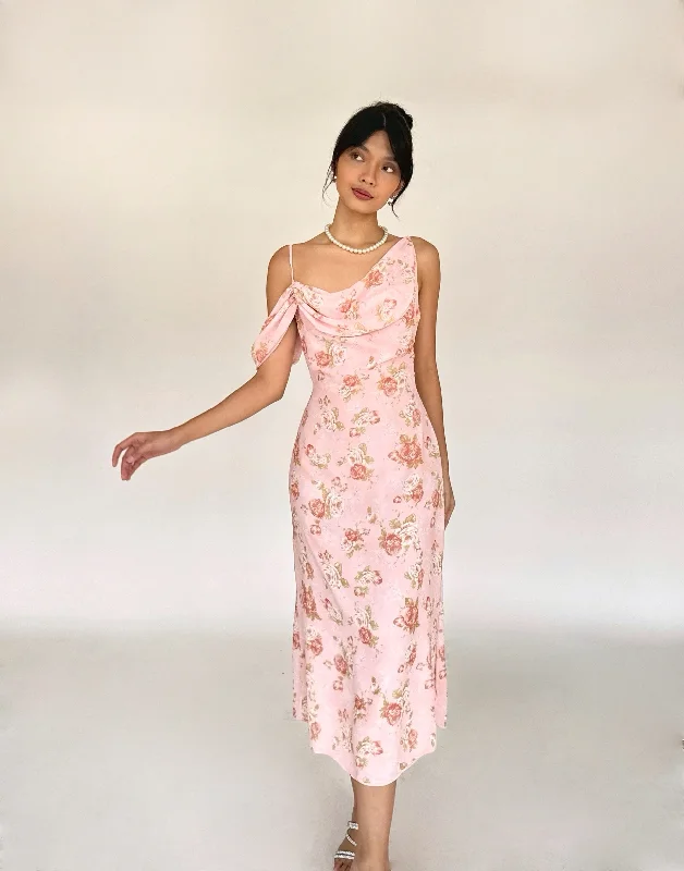 Celine dress (PINK FLORAL) Tunics Plaid country