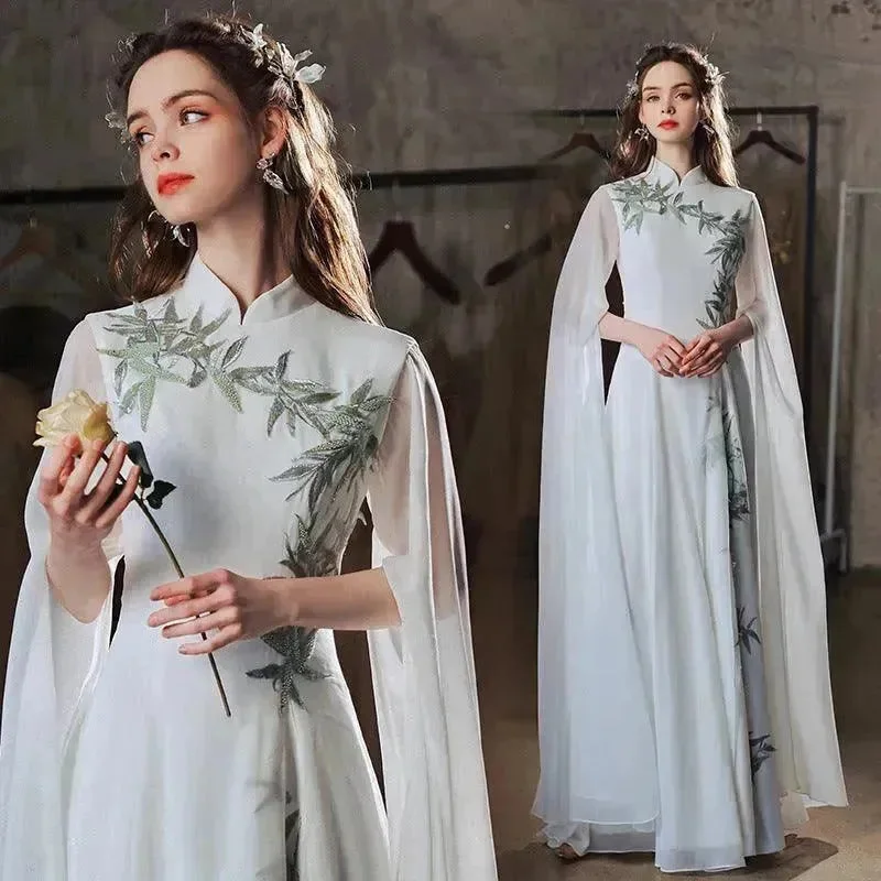 Elegant Luxurious Dinner Party Embroidered Dress for Classy Arab Dubai Turkey Women Tunics Modern contemporary