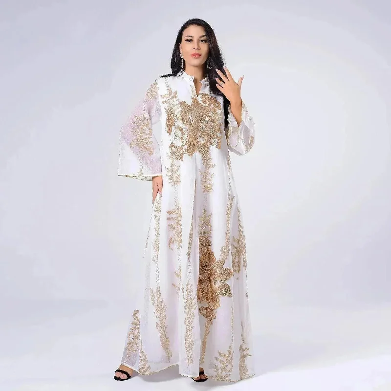 Fired Sequins Light Luxury Celebrity Party Abaya Dress for Arab Dubai Turkey Middle East Women Tunics Stylish modern