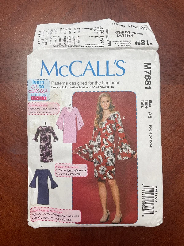 2017 McCall's 7681 Sewing Pattern - Dress FACTORY FOLDED Tunics Business professional