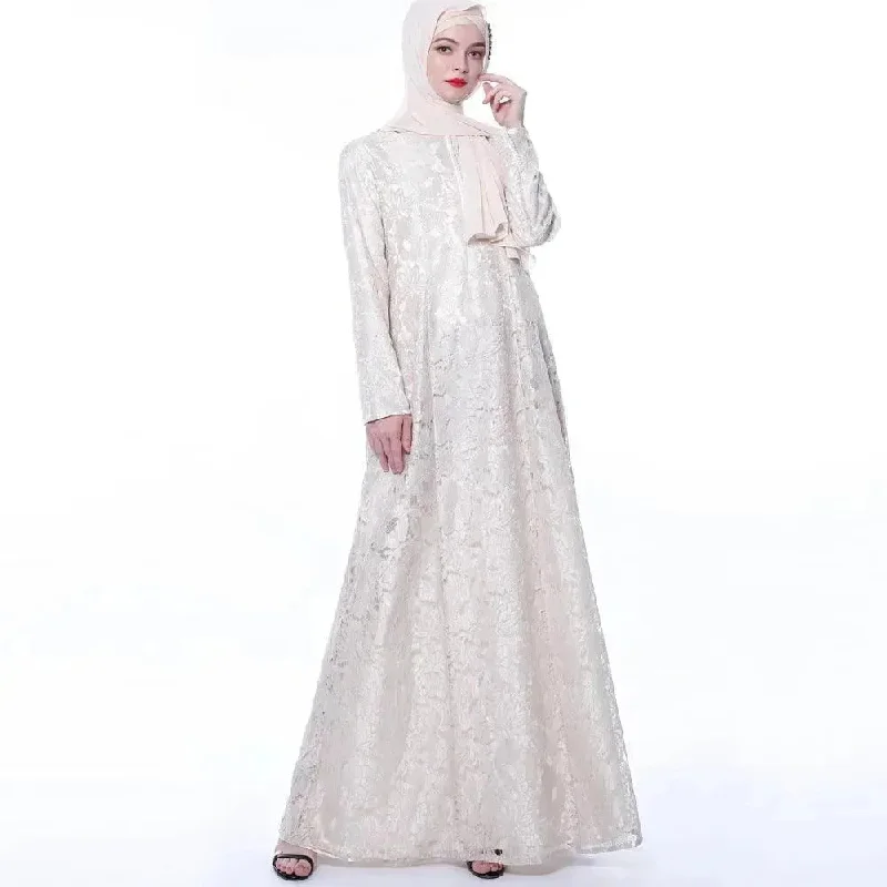Arab Women's Lace Arab  Women's Dress Summer Tunics Canvas sturdy
