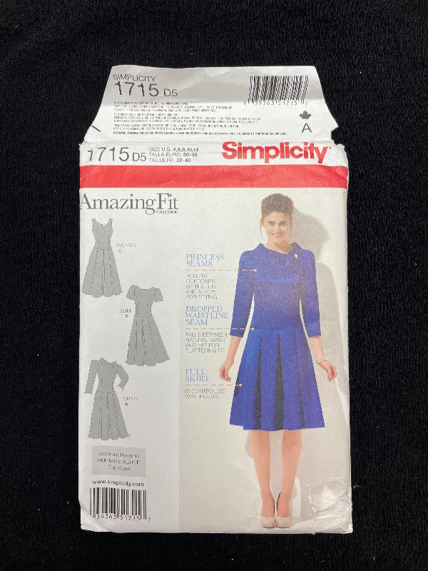 2012 Simplicity 1715 Pattern - Dress FACTORY FOLDED Tunics Occasion special