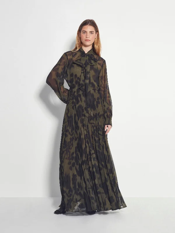 Coco Pleat Dress (Midnight Flora) Moss Tunics Cozy comfortable