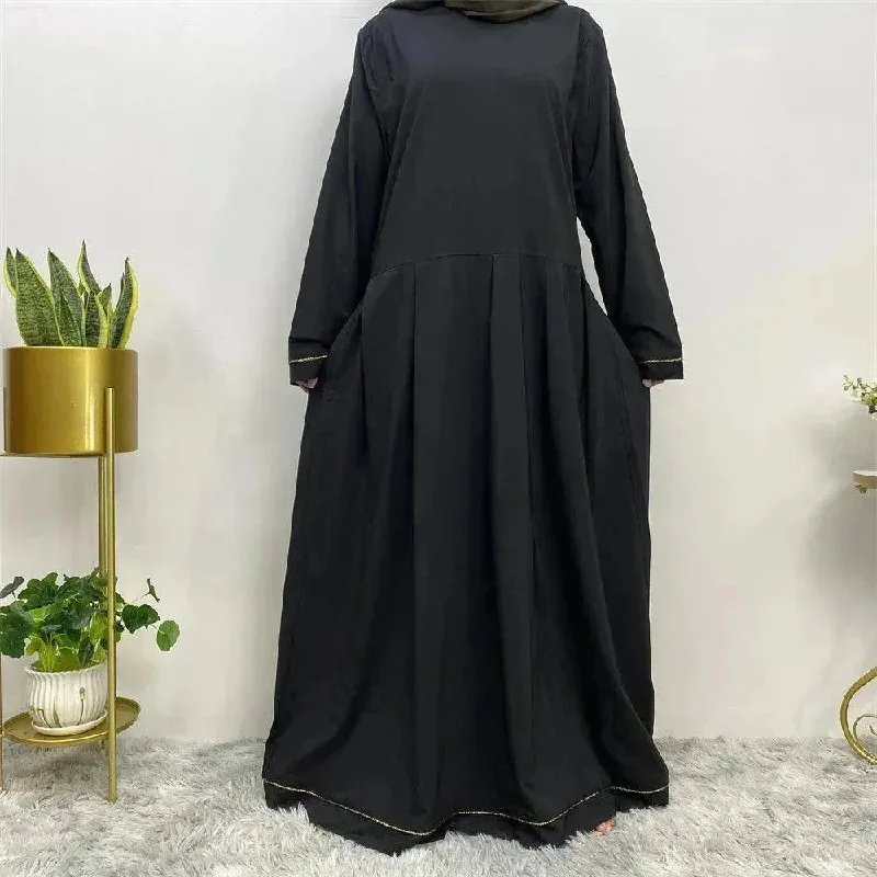 European And American Large Size Arab  Dress Tunics Denim casual