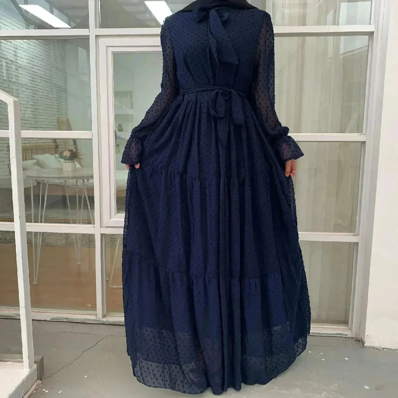 Beautiful long sleeve Abaya Dress for Arab Dubai Turkey Middle Eastern Women. Tunics New arrival