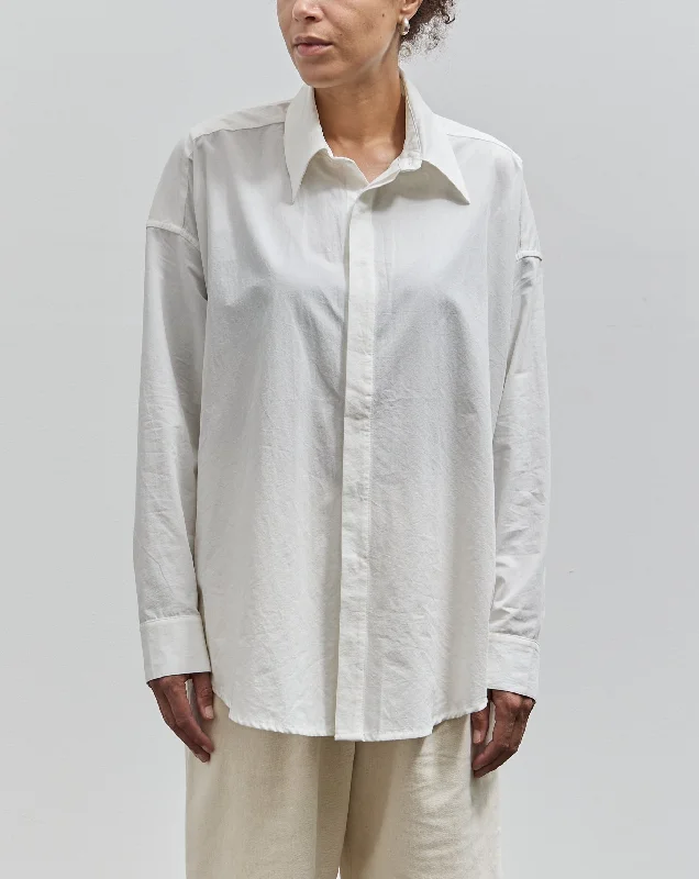 7115 Cocoon Dress Shirt, White Tunics Trendy modern