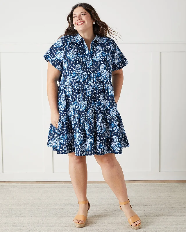 Tiger Queen - Easy Elegance Dress - Navy Boatneck Modish Everyday