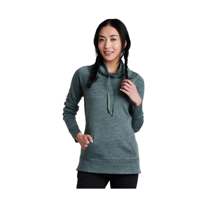 Kuhl Women's Lea Pullover - Evergreen - ONLINE STORE CREDIT/EXCHANGE ONLY Asymmetrical Neck Pullover