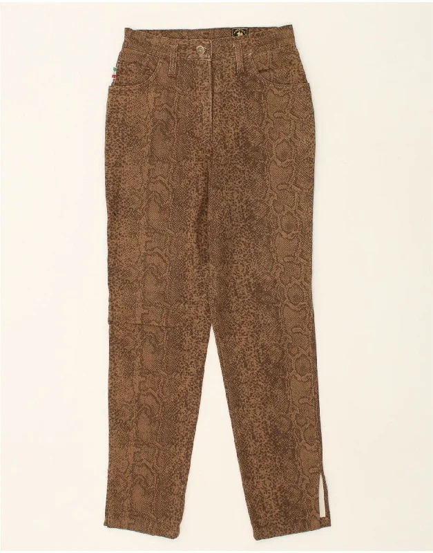 CAPPOPERA Womens Tapered Casual Trousers IT 44 Medium W28 L29 Brown Trousers practical durable