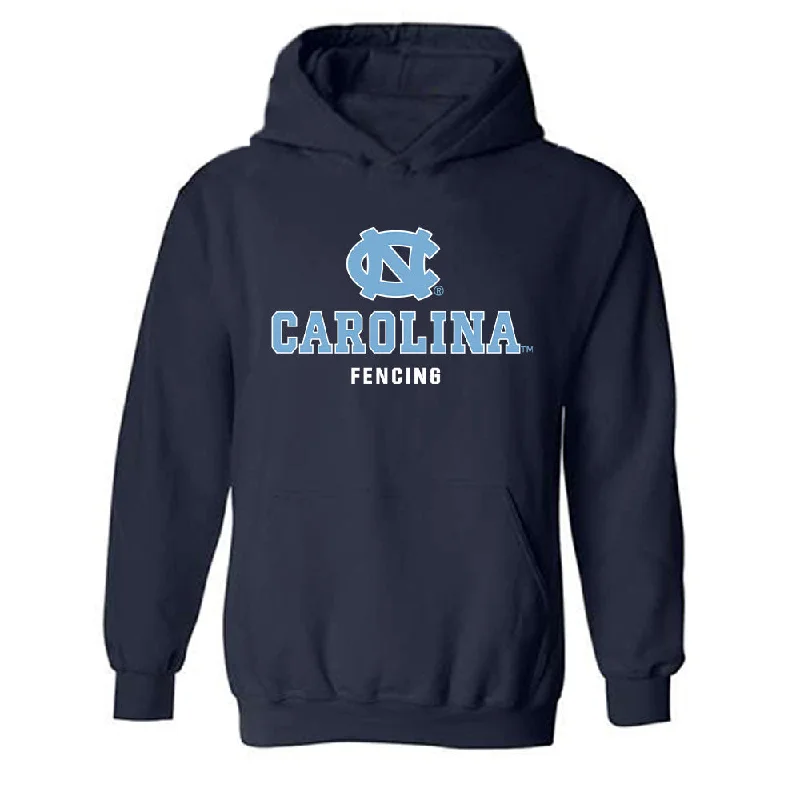 UNC - NCAA Women's Fencing : Maya Yun - Classic Shersey Hooded Sweatshirt Hoodie with Hem Elastic Stretchable Comfortable