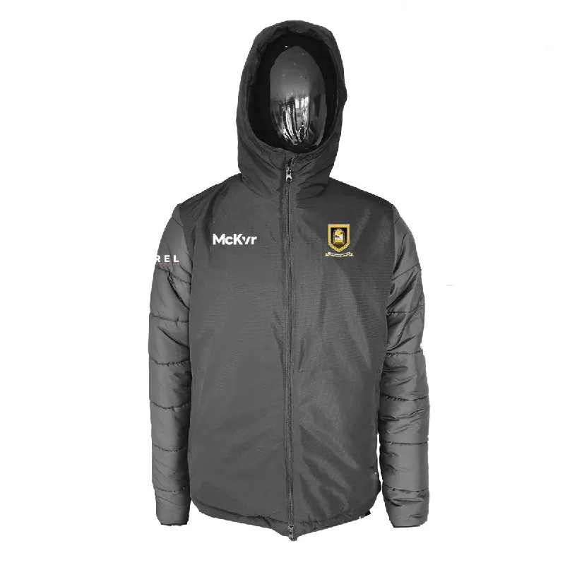 Mc Keever Mourneabbey LGFA Core 22 Stadium Jacket - Adult - Black Print Jacket Jacquard Jacket Patchwork Jacket