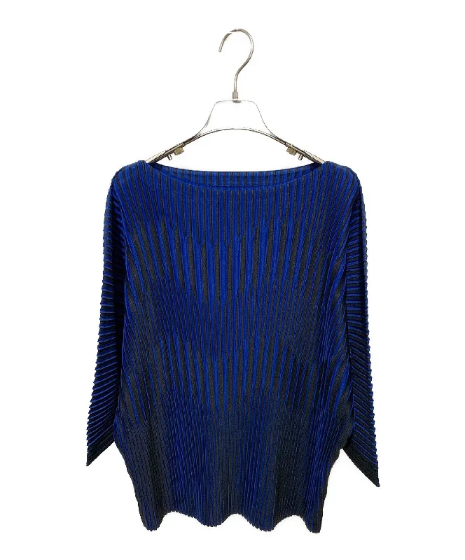 [Pre-owned] ISSEY MIYAKE Pleated pullover shirt IM62FJ642 Shawl Collar Sweater