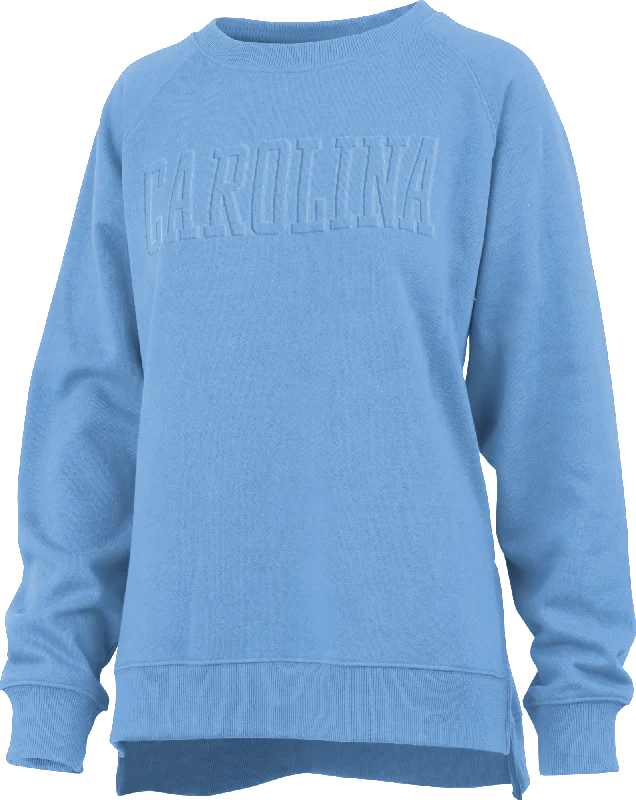Women's Impact Carolina Crewneck Sweatshirt Hoodie with Raw Hem Edgy Unfinished