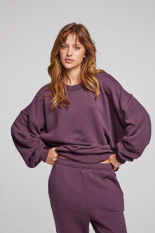 Casbah Plum Perfect Pullover dolman Sleeve Top