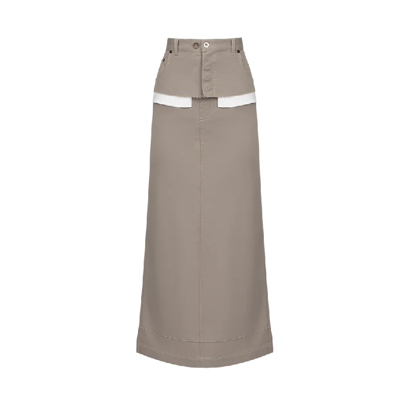 Long Deconstructed Skirt leather skirt modern