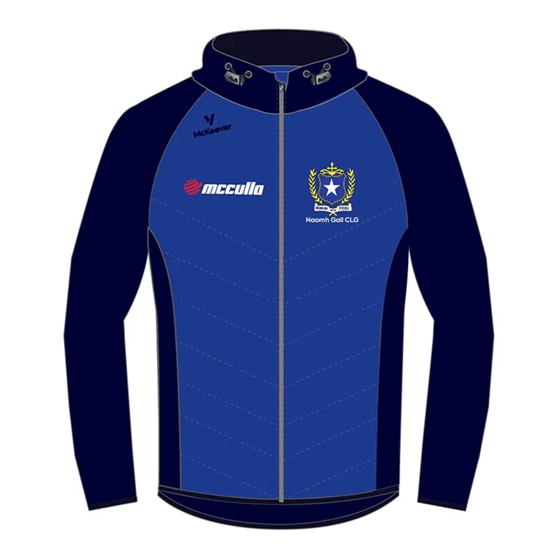 Mc Keever St Gall's GAA Hooded Hybrid Jacket - Adult- Navy/Royal Welt Pockets Slit Pockets Flap Pockets