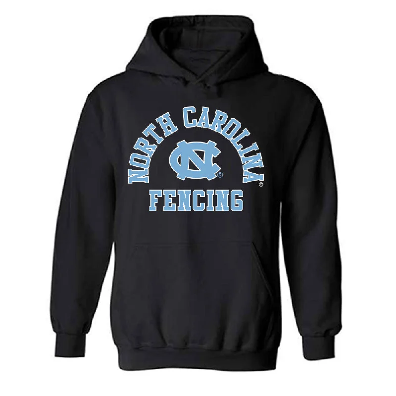 UNC - NCAA Women's Fencing : Erica Oake - Classic Shersey Hooded Sweatshirt Hoodie with Typography Text Message