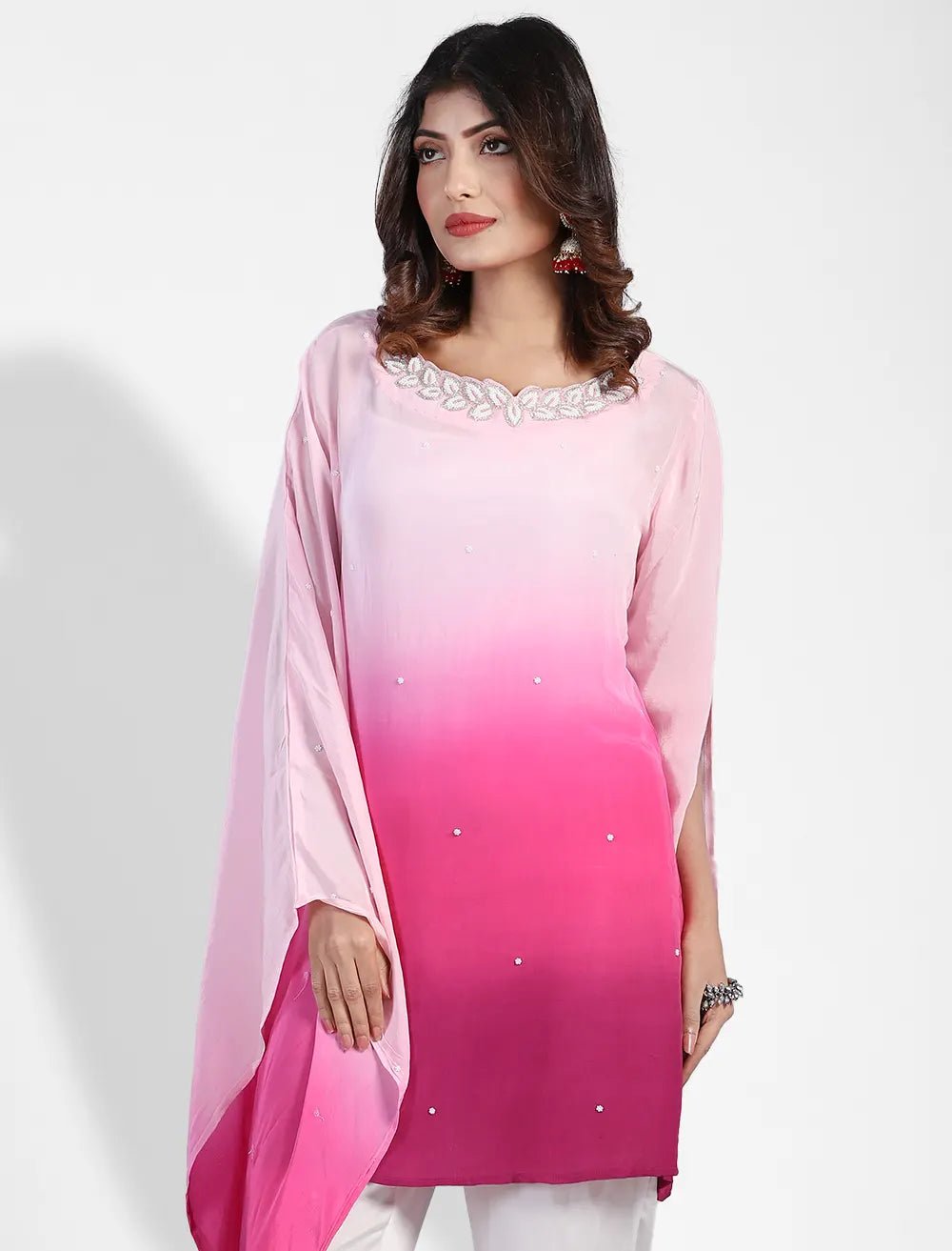 Zardozi Worked Shaded Asymmetric Dress