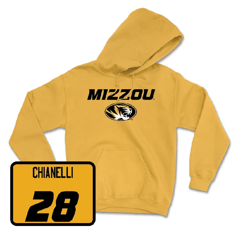 Gold Women's Soccer Mizzou Hoodie - Olivia Chianelli Hoodie with Earth Tones Natural Calm