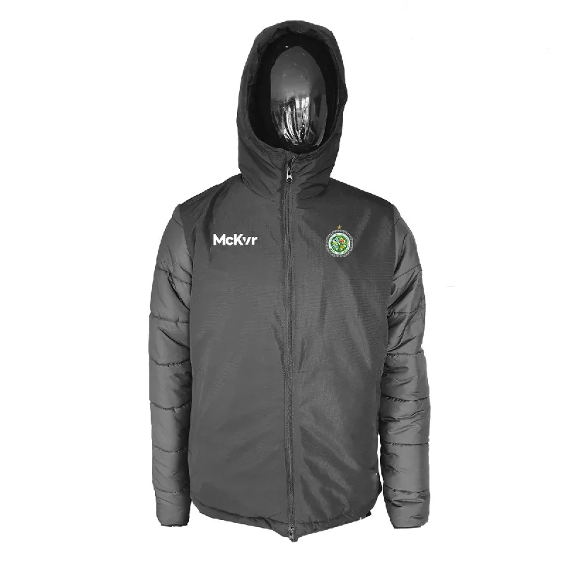 Mc Keever The Association of Irish Celtic Supporters Clubs Core 22 Stadium Jacket - Adult - Black Zippered Front Buttoned Front Snap Front