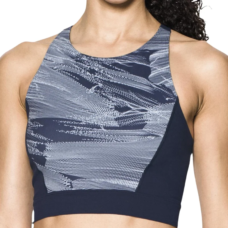 UNDER ARMOUR -  Heat Gear Printed Cropped Tank Top cold shoulder tank