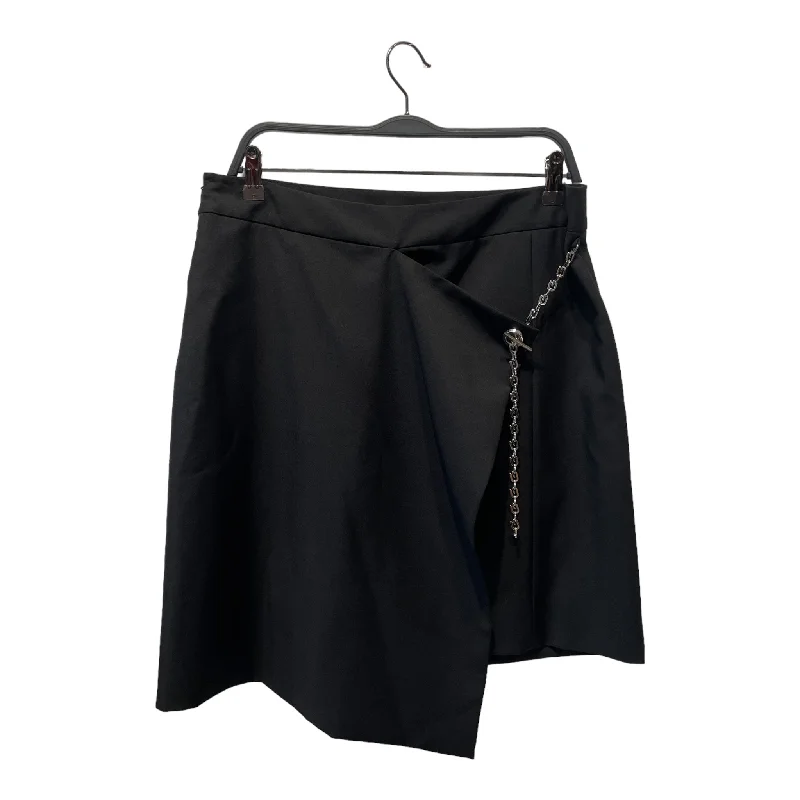 GIVENCHY/Skirt/42/Wool/BLK/SILVER CHAIN denim skirt casual