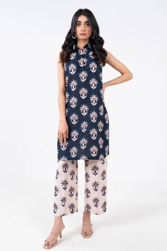 2 Piece Printed Cambric Suit With Printed Cambric Trouser Trousers Wedding White