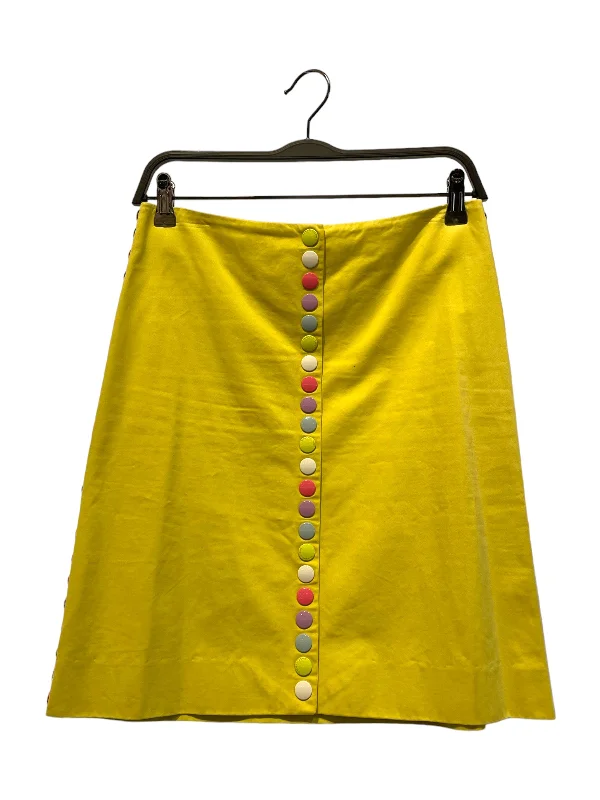 MOSCHINO/Long Skirt/6/Cotton/YEL/pastel buttons vintage skirt charm