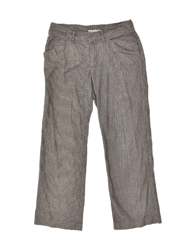 LEE Womens Natural Fit Straight Casual Trousers US 8 Medium W32 L27 Grey Trousers Flared Retro