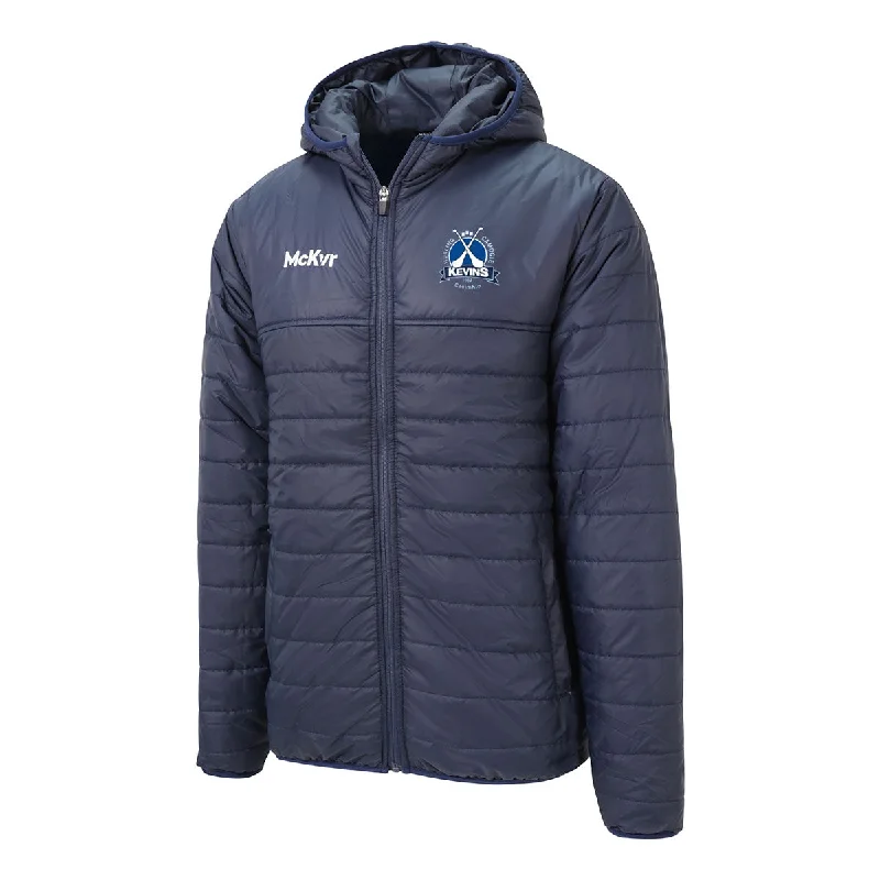 Mc Keever Kevins Hurling & Camogie Dublin Core 22 Puffa Jacket - Adult - Navy Faux Fur Fabric Real Fur Fabric Shearling Fabric