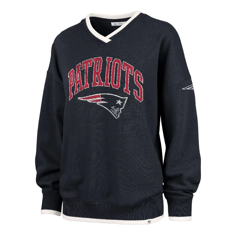 NEW ENGLAND PATRIOTS CLUBHOUSE DAZE EIGHTIES '47 PULLOVER WOMENS Slouchy Comfort Pullover