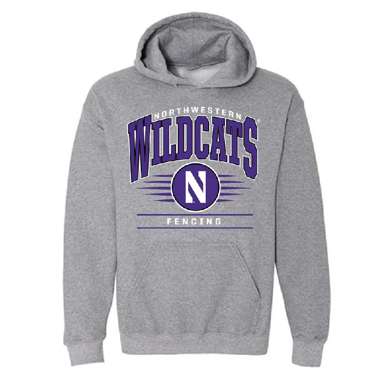 Northwestern - NCAA Women's Fencing : Athina Kwon - Classic Shersey Hooded Sweatshirt Hoodie with Oversized Fit Loose Comfortable