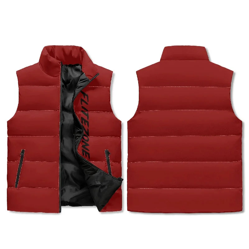 FZ Unisex Lightweight Stand Collar Zip Up Puffer Jacket Tailored Jacket Straight Jacket A-Line Jacket