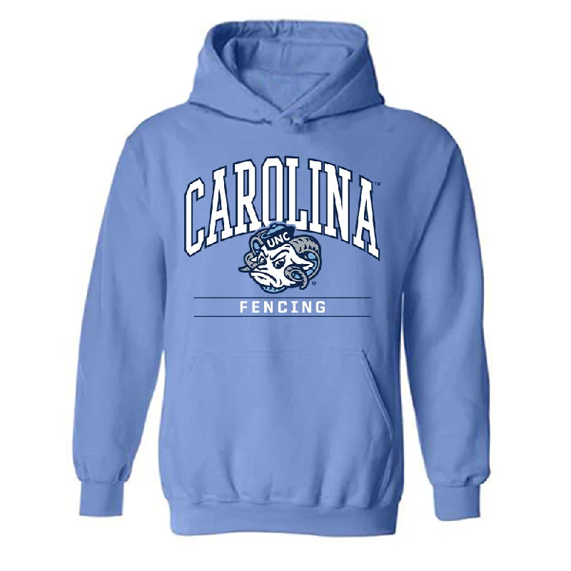 UNC - NCAA Women's Fencing : Maya Yun - Classic Shersey Hooded Sweatshirt Hoodie with Hem Lace Feminine Delicate