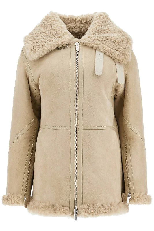 shearling aviator jacket for 8095510 FIELD Satin Jacket Silk Jacket Chiffon Jacket