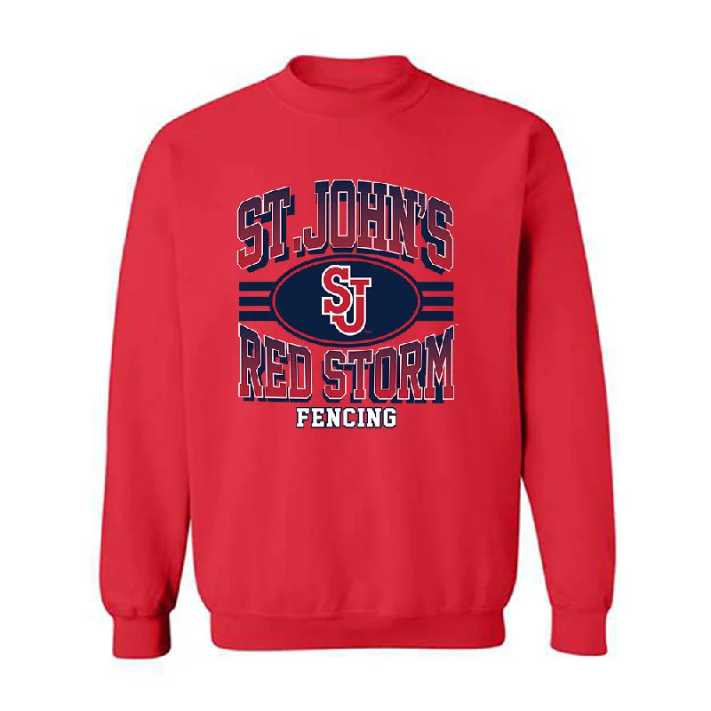 St. Johns - NCAA Women's Fencing : Nicole Feygin - Classic Shersey Crewneck Sweatshirt Hoodie with Raglan Sleeves Sporty Comfortable