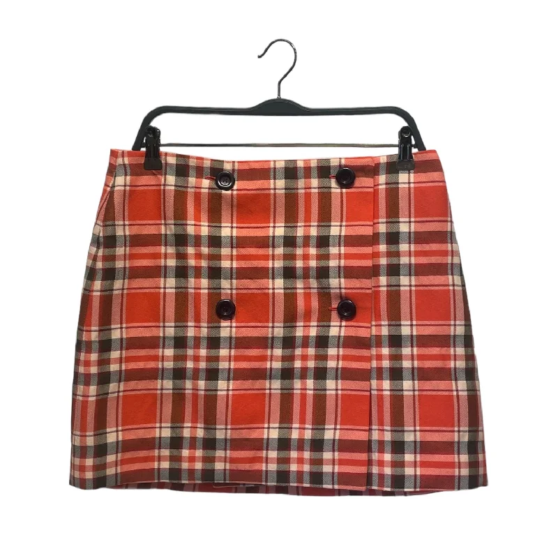 Acne Studios/Skirt/42/Plaid/Cotton/RED/ chiffon skirt airy